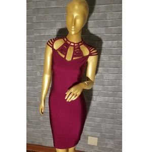 Magenta bandage dress